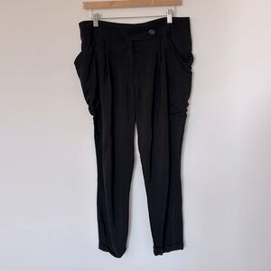 Mason Silky Black Side Pocket Pant Size 6